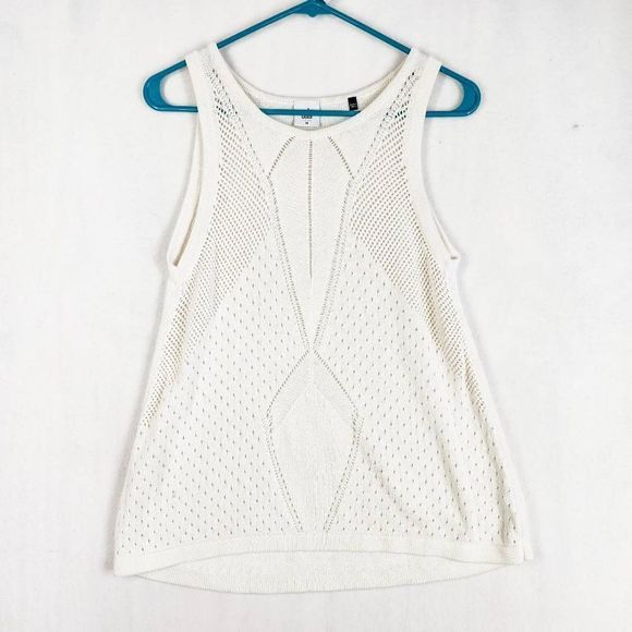 Cabi Tennis Sweater Tank White Medium - Picture 3 of 7
